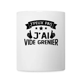 Je peux pas j’ai vide grenier idée cadeau humour - Mug blanc - blanc - Devant