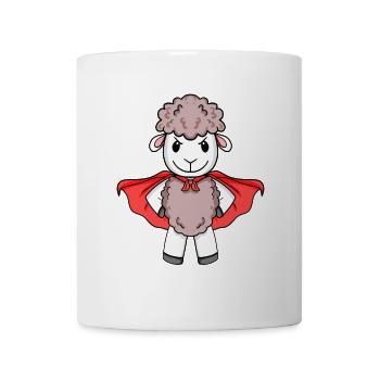Schaf Superheld - Tasse - Weiß - Vorne