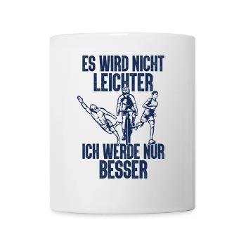 Es Wird Nicht Leichter Ich Triathlon - Tasse - Weiß - Vorne