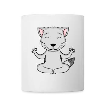 Yoga Cat Cat Owner Burmilla - Mug - white - Front