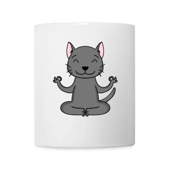 Yoga Katze Katzenbesitzer Korat - Tasse - Weiß - Vorne