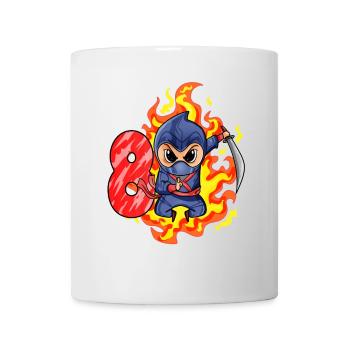 8. Geburtstag Junge 8 Jahre alt Ninja - Tasse - Weiß - Vorne