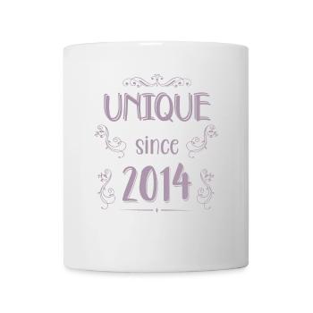 Einzigartig seit 2014 Geburtstag Mädchen - Tasse - Weiß - Vorne