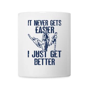 Ce ne sera jamais plus facile le triathlon - Mug blanc - blanc - Devant