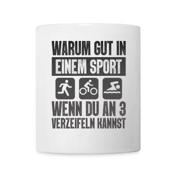 Warum Gut In Einem Sport Triathlon - Tasse - Weiß - Vorne