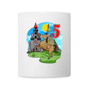 Chevalier 5ème anniversaire 5 ans Jeune cadeau - Mug blanc - blanc - Devant