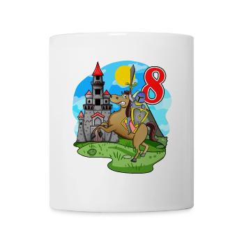 Ritter 8. Geburtstag 8 Jahre Junge Geschenk - Tasse - Weiß - Vorne