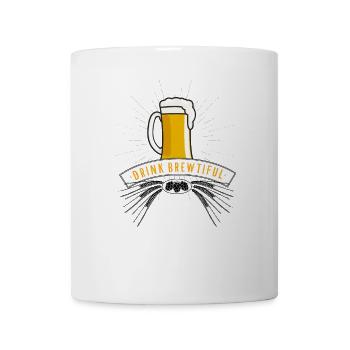 Bier craft weizen prost trinken beer brewtiful lol - Tasse - Weiß - Vorne