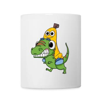 Dinosaures et bananes - Mug blanc - blanc - Devant