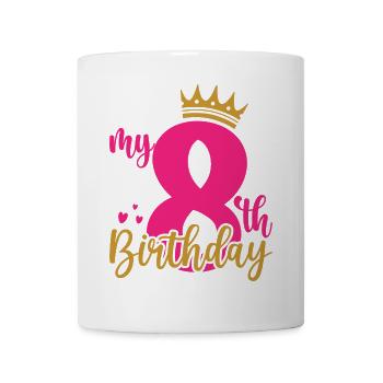 My 8th Birthday Crown - Mug - white - Front