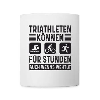 Triathleten können Für Stunden Triathlon - Tasse - Weiß - Vorne