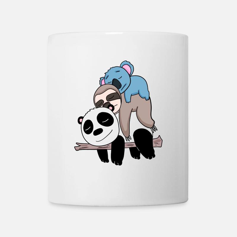 Panda Faultier und Koala - Tasse - Weiß