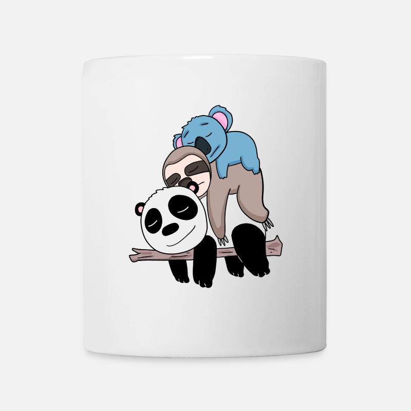 Panda Faultier und Koala - Tasse - Weiß