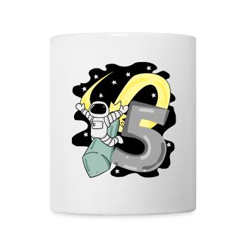 Garçon de 5 ans - cadeau de 5ème anniversaire - Mug blanc - blanc - Devant