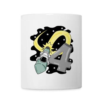 Junge 4 Jahre alt - 4. Geburtstag Geschenk - Tasse - Weiß - Vorne