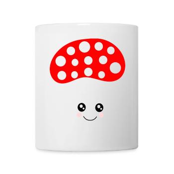 Kawaii, champignon, crapaud - Mug blanc - blanc - Devant