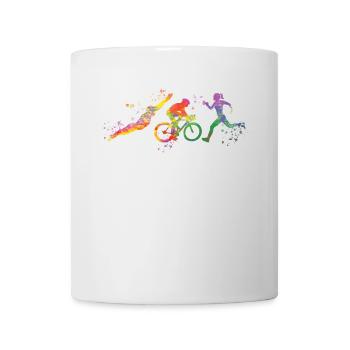 Watercolors Women Triathlon - Mug - white - Front