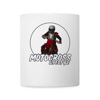 Motocross / Enduro / Freestyle mx / Dirtbike retro - Mug - white - Front