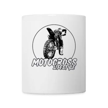 Motocross / Enduro / Freestyle mx / Dirtbike retro - Mug - white - Front