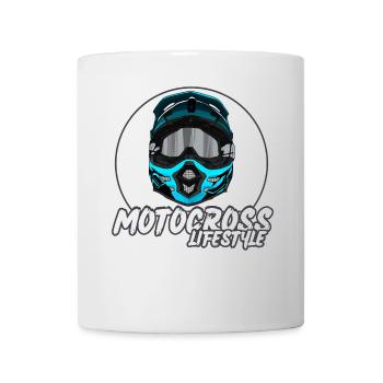 Motocross / Enduro / Freestyle mx / Dirtbike retro - Tasse - Weiß - Vorne