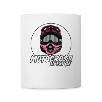 Motocross / Enduro / Freestyle mx / Dirtbike retro - Mug - white - Front