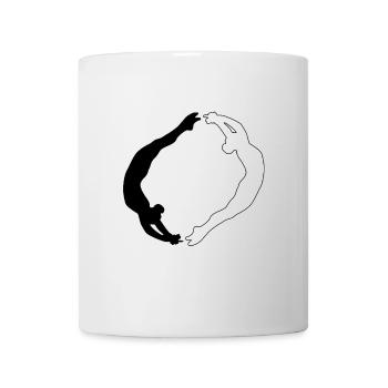 Gymnastics Yin And Yang - Tumbling Gymnast Girls - Mug - white - Front