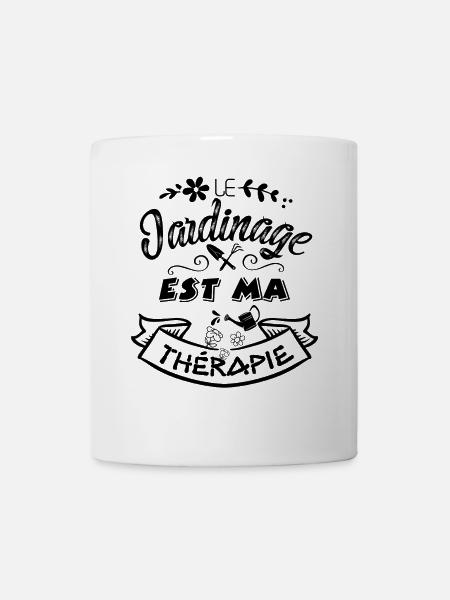 Le Jardinage est ma thérapie - Mug blanc - blanc