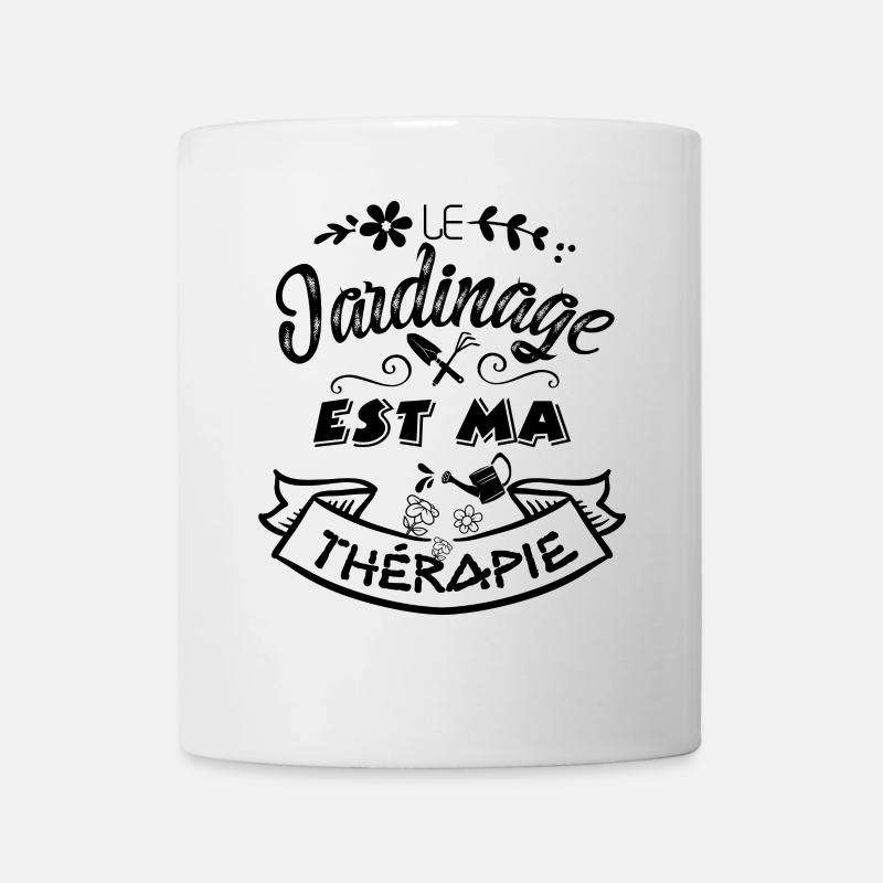 Le Jardinage est ma thérapie - Mug blanc - blanc