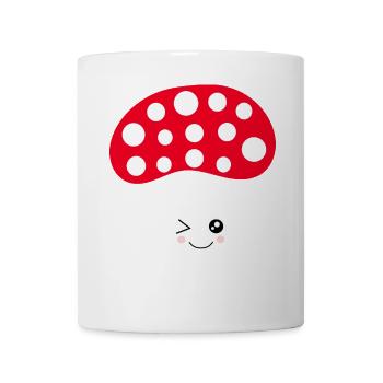 Kawaii, champignon, crapaud - Mug blanc - blanc - Devant