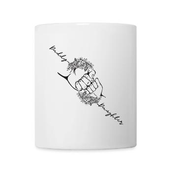Father Daughter Matching Fist Bump, Personalized - Mug - white - Front