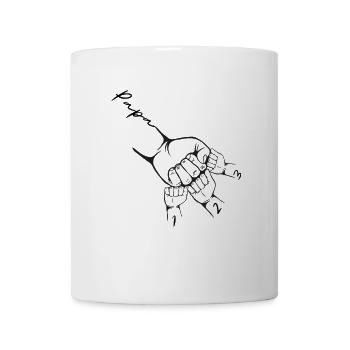 Vater Sohn passende Outfits drei 3 Kind - Tasse - Weiß - Vorne