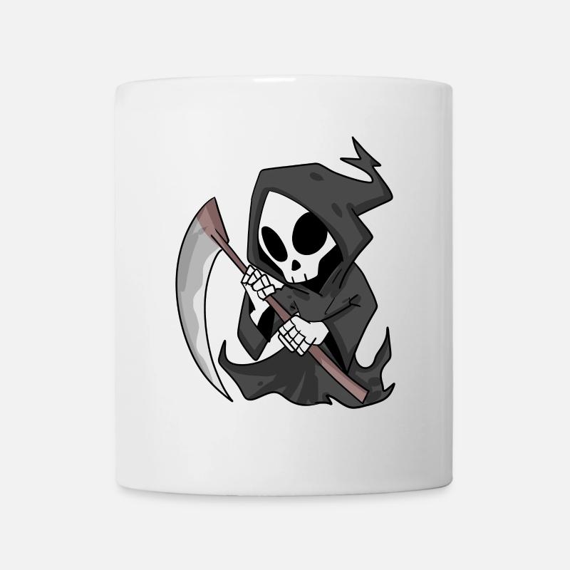 Faucheuse sinistre avec faux - Mug blanc - blanc