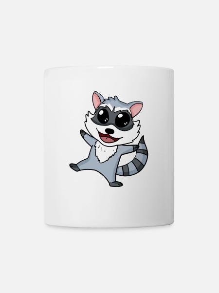 Waschbär - Tasse - Weiß