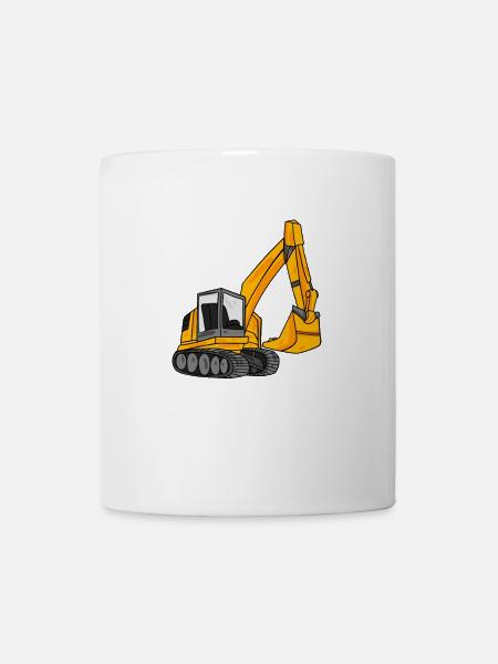 Bagger Baggerfahrer Geschenk - Tasse - Weiß