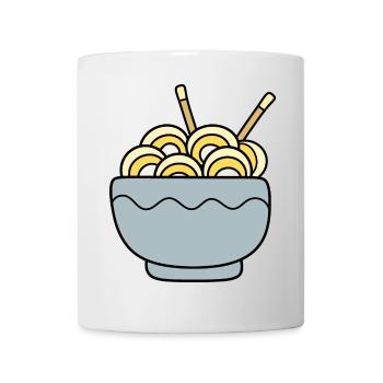 Ramen Nudeln Kawaii Japan Küche - Tasse - Weiß - Vorne