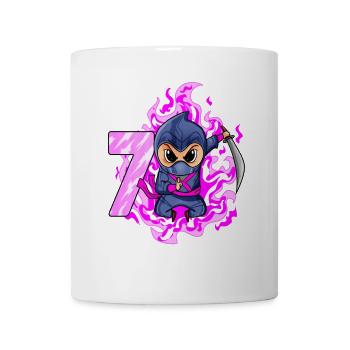 7. Geburtstag Mädchen 7 Jahre alt Ninja - Tasse - Weiß - Vorne