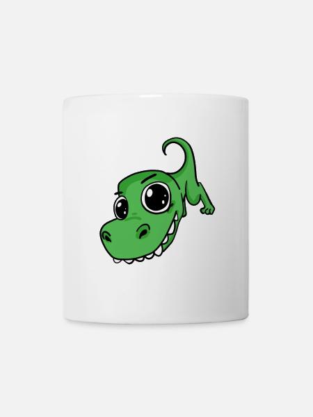 Dinosaurier großes Gesicht - Dinosaurier Kopf - Tasse - Weiß