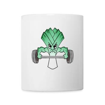 Leek Fitness Bodybuilder - Mug - white - Front