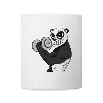 Panda Fitness Motivation Geschenk - Tasse - Weiß - Vorne