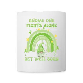 Gnome One Fights Alone Non Hodgkin - Tasse - Weiß - Vorne