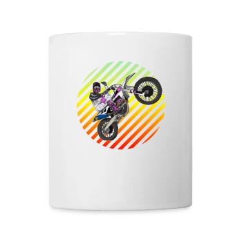 Motocross / Enduro / Freestyle mx / Dirtbike retro - Mug - white - Front