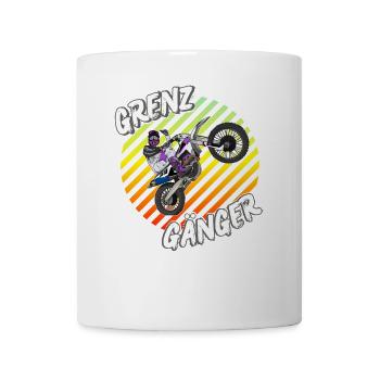 Motocross / Enduro / Freestyle mx / Dirtbike retro - Tasse - Weiß - Vorne