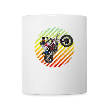 Motocross / Enduro / Freestyle mx / Dirtbike retro - Mug - white - Front
