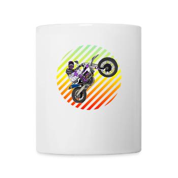 Motocross / Enduro / Freestyle mx / Dirtbike retro - Tasse - Weiß - Vorne