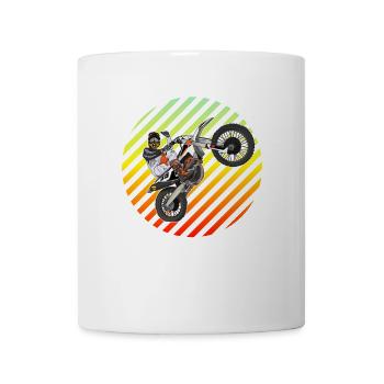 Motocross / Enduro / Freestyle mx / Dirtbike retro - Mug - white - Front