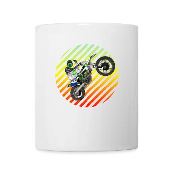 Motocross / Enduro / Freestyle mx / Dirtbike retro - Tasse - Weiß - Vorne