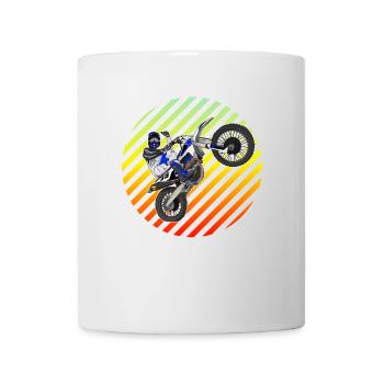 Motocross / Enduro / Freestyle mx / Dirtbike retro - Tasse - Weiß - Vorne