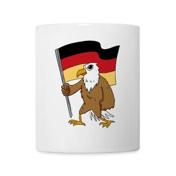 Adler Deutsche Fahne Deutschland - Tasse - Weiß - Vorne
