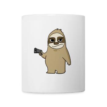Sloth with pistol - Mug - white - Front