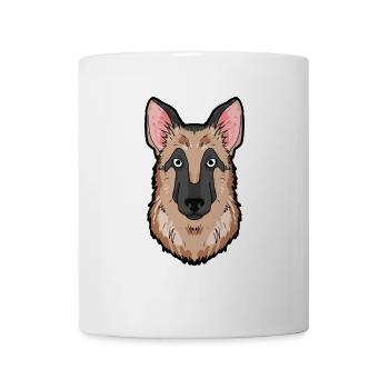 Propriétaire de chien de tête de berger allemand - Mug blanc - blanc - Devant